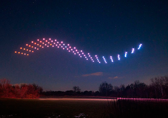 Animation d'évènement avec un spectacle de drones