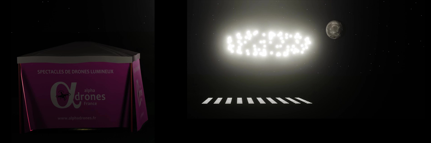 Spectacle de drones par un pilote de drone